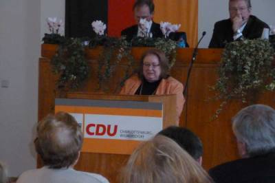 Dagmar Knig bei ihrer Bewerbungsrede